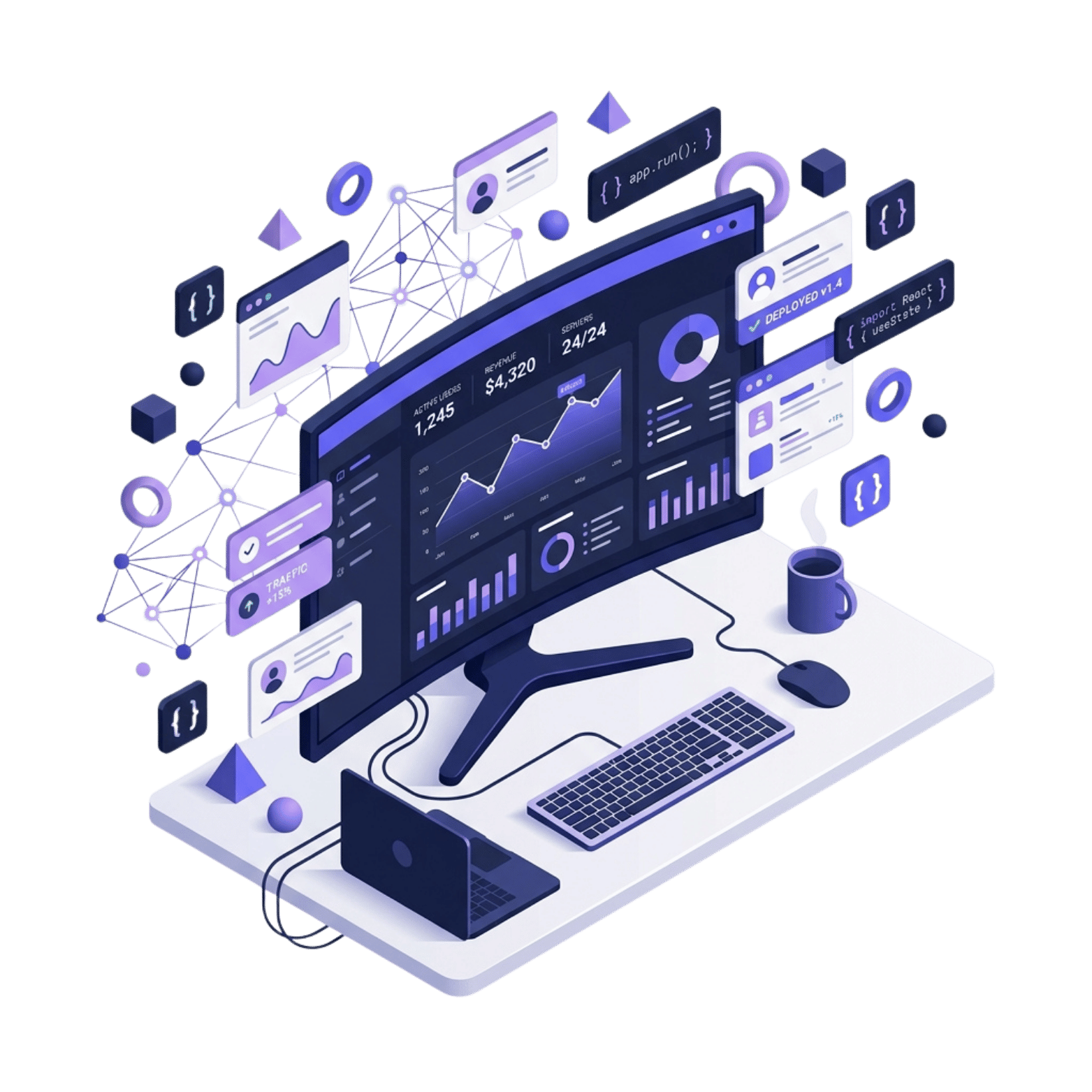 Digital workspace illustration